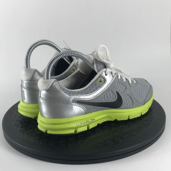 Nike Lunar Forever GS Silver/Green Running Shoes 488271-004 Women’s Size 5 - Picture 5 of 12